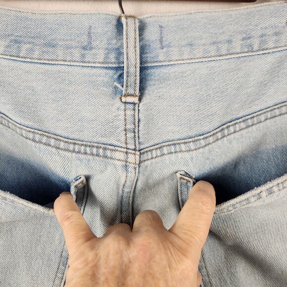 Madewell Relaxed Denim Shorts Women 30 Light Blue Cut-Off Frayed Hem - Picture 10 of 15